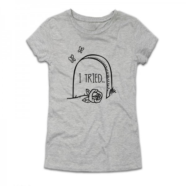 Дамска тениска с щампа I TRIED